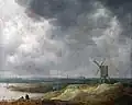 Větrný mlýn na břehu řeky, 1642