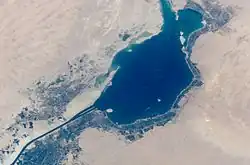 Velké Hořké jezero z vesmíru