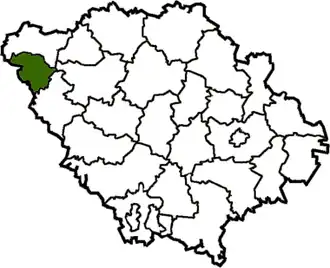 Poloha rajónu v Poltavské oblasti