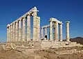 Poseidónův chrám na mysu Sounion, nejjižnějším bodu Attiky
