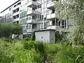 Čistírna vedle obytných domů v Oslu