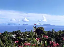 Pohled na souostroví Les Saintes u Guadeloupe