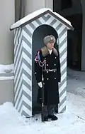 Voják české Hradní stráže v ušance