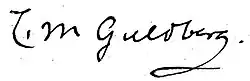 Cato Guldberg – podpis