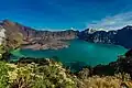 Jezero Segara Anak v kaldeře Rinjani (2017)