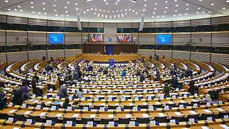 Zasedání Evropského parlamentu v Bruselu
