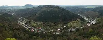 Pohled z pevnosti Königstein na Quirl