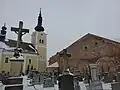 Hřbitov s kostelem