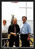Michal Hlaváček s děkanem Stevem Whitem 1999 RWU – USA