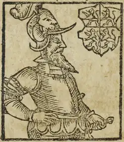 Hašek z Valdštejna (B. Paprocký, Zrcadlo slavného Markrabství moravského, 1593)