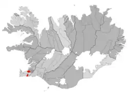 Hafnarfjörður na mapě