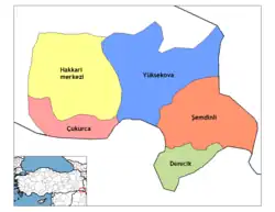 Členění provincie na distrikty