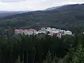 Výhled z rozhledny Hamelika na lázeňskou část Mariánských Lázní