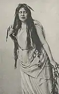 Hana Kvapilová jako Ofelie r. 1890