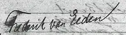 Frederik van Eeden – podpis