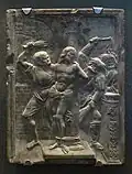 Bičování Krista (1520), solnhofenský vápenec
