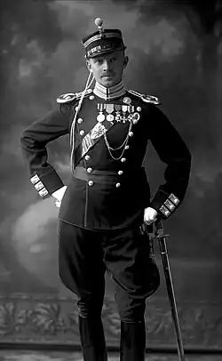 Hans Wilhelm L'Orange v uniformě, 1913