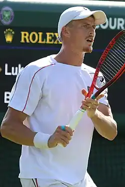 Billy Harris v kvalifikaci Wimbledonu 2022