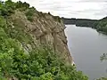Wilsonova skála nad dalešickou přehradou