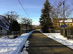 hlavní cesta v Haslicích