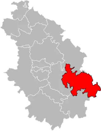 Kanton na mapě departementu Haute-Marne