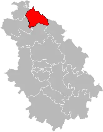 Kanton na mapě departementu Haute-Marne