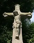 Havířov, Bludovice, kříž na hřbitově u kostela sv. Markéty (2).JPG