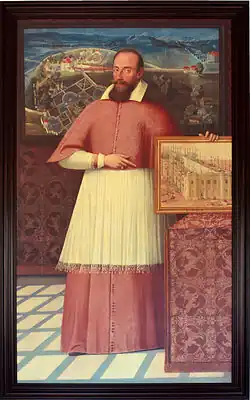 Portrét s vedutou zámku Hellbrunn