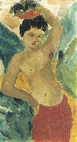 Chlapec s košíkem ovoce, asi 1922