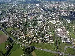 Letecký pohled na Herford