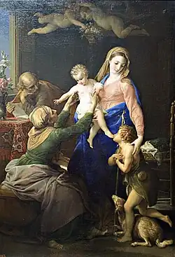 Svatá rodina se sv. Alžbětou a malým sv. Janem Křtitelem, 1777, Ermitáž, Petrohrad