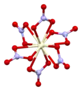 Model hexanitrato- ceričitanového aniontu<ref>{{Citace periodika