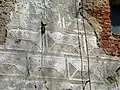 Detail psaničkového sgrafita