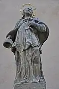 socha svatého Jana Nepomuckého v Hlinsku - detail