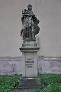 socha svatého Václava u kostela v Hlinsku