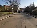 Pohled od Vozovny Hloubětín jižním směrem