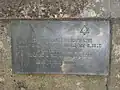 Nápis o založení hřbitova