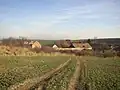 Ruiny statku na západním okraji osady