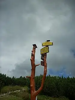 Směrovník na Holém vrchu