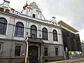 Strakonická ulice s Husovým sborem z roku 1928