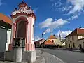Ulice Příkopy s kaplí svatého Vojtěcha