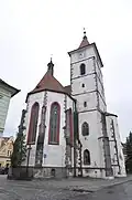 pohled na věž a presbytář (východ)