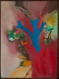 Jaroslav Horálek: Mrtvý strom, 75x56cm, olej na plátně, 1991.
