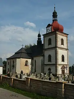 Dominanta obce - kostel sv. Mikuláše