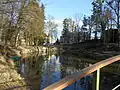 Revitalizovaný přírodně krajinářský park, pohled z můstku
