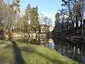 Revitalizovaný přírodně krajinářský park, pohled k zámku