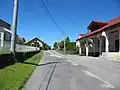 Ulice v Hrabství, směr Hradec nad Moravicí