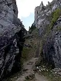 Pohled od hradní studny