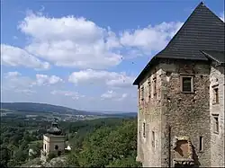 Melechov (vrch na obzoru) – pohled od Lipnice nad Sázavou