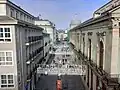 Pohled na ulice města z hradeb
